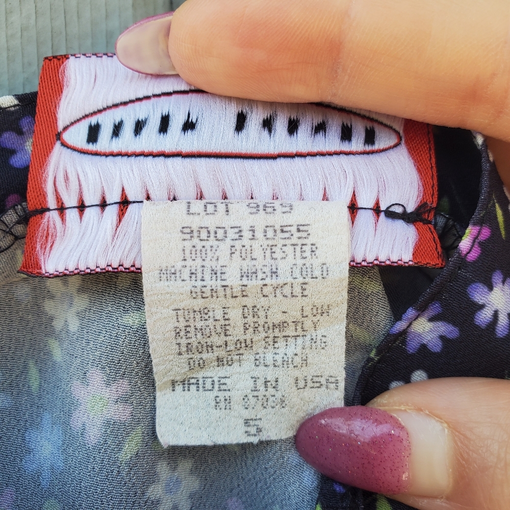 HP!🎉 🔵 Vintage | Floral A-Line Skirt! Size 5 EUC - Picture 7 of 8